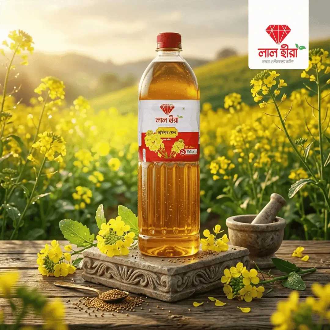 2 Liters Mustard Oil, ২ লিটার ঘানি ভাঙা সরিষার তেল, প্রথম চাপের খাঁটি সরিষার তেল।