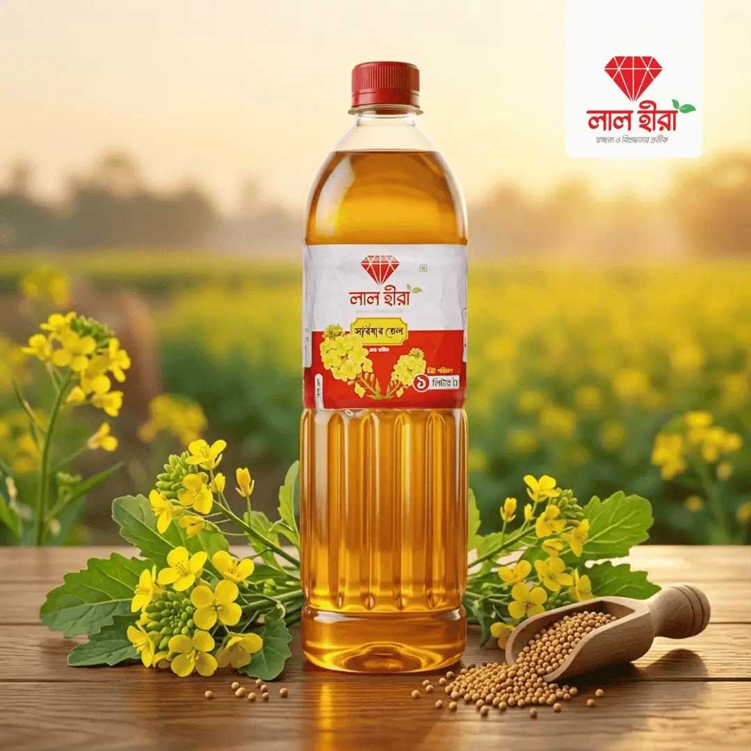 1 Liters Mustard Oil, ১ লিটার ঘানি ভাঙা সরিষার তেল।
